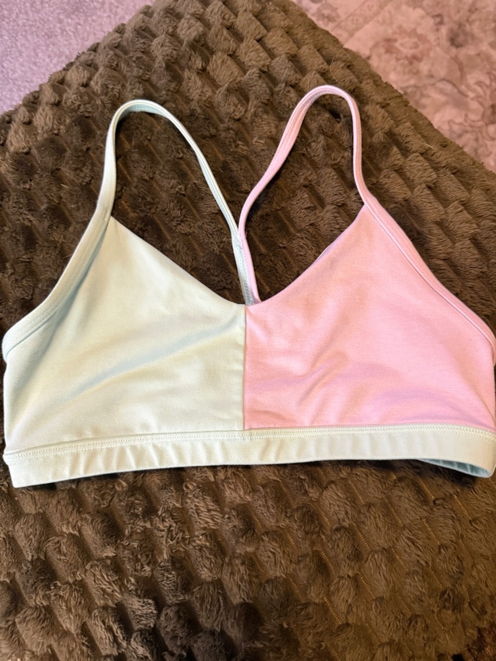 Two-Tone Pastel reinette bra - Pink & Mint